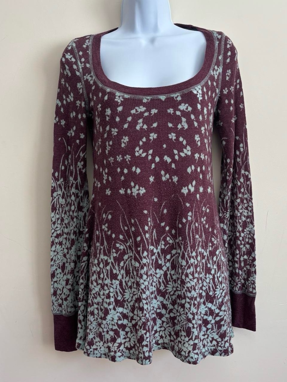 Free People Floral Ombré Long Sleeve Size M